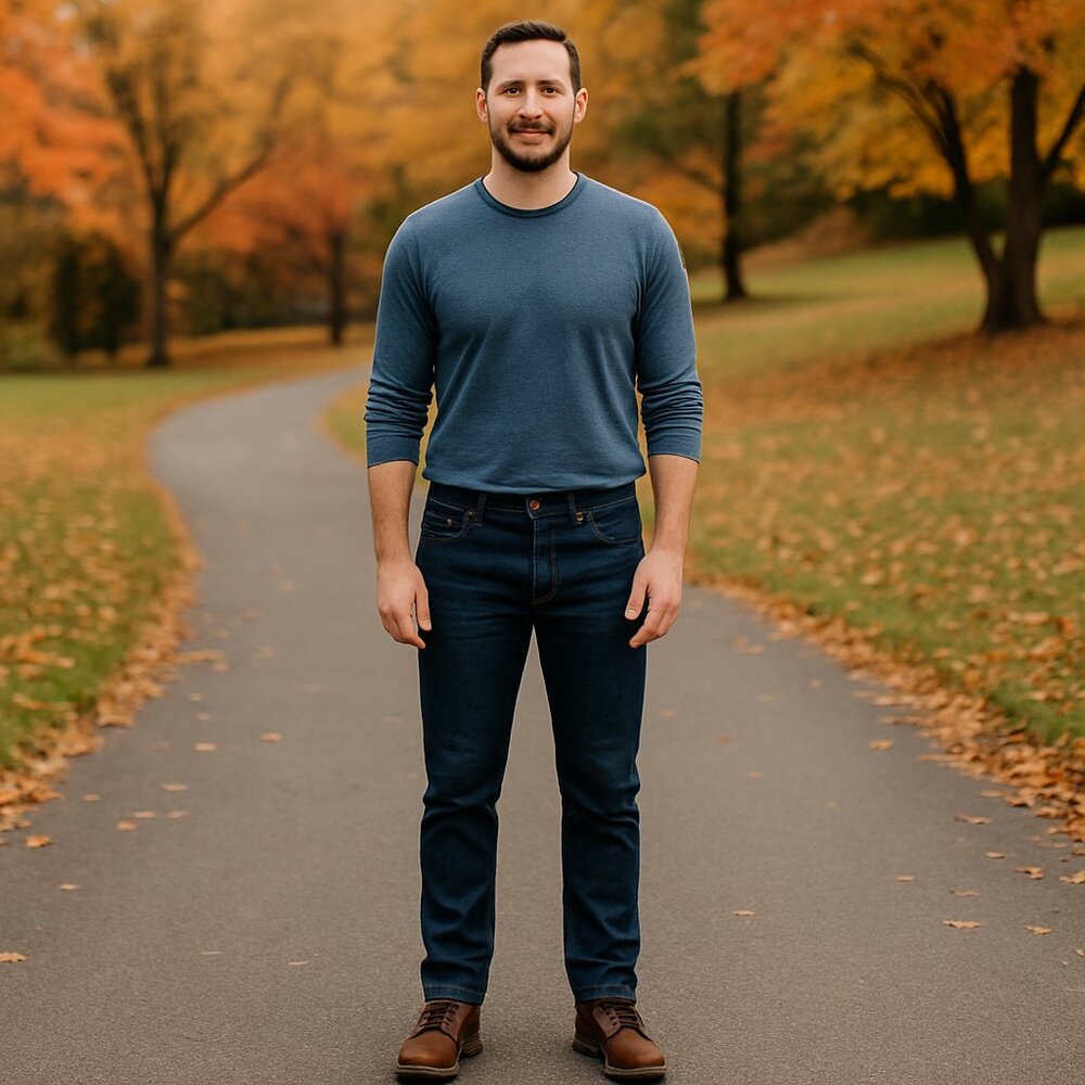 Flint and Tinder Slim Dark Blue Men’s Jeans - Classic Slim Fit